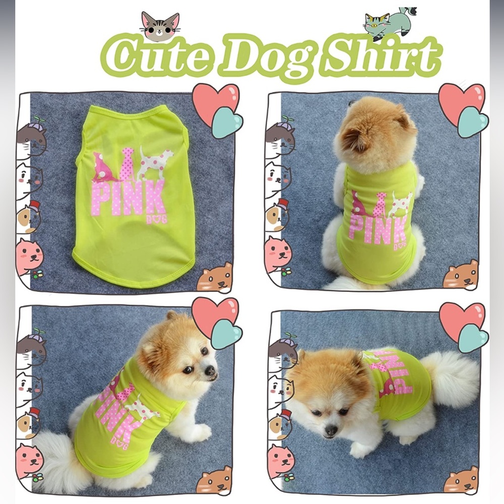 Pet Dog Clothes T Shirt Small Dog Pet Puppy Boy Girl Apparel Size Medium